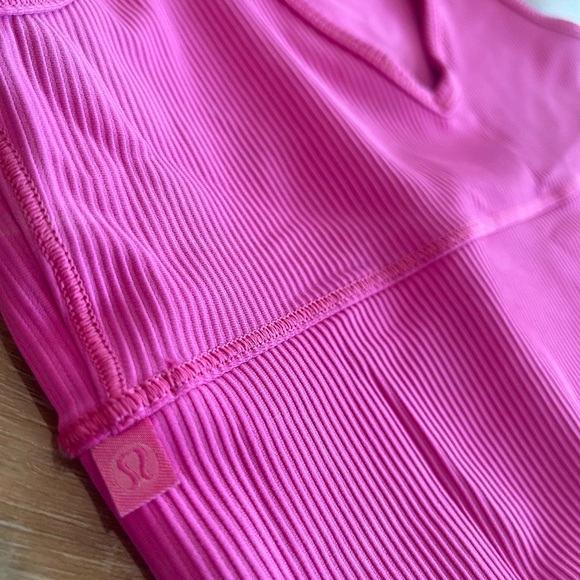 Lululemon Pink Ribbed Tank Top - Picture 3 of 3